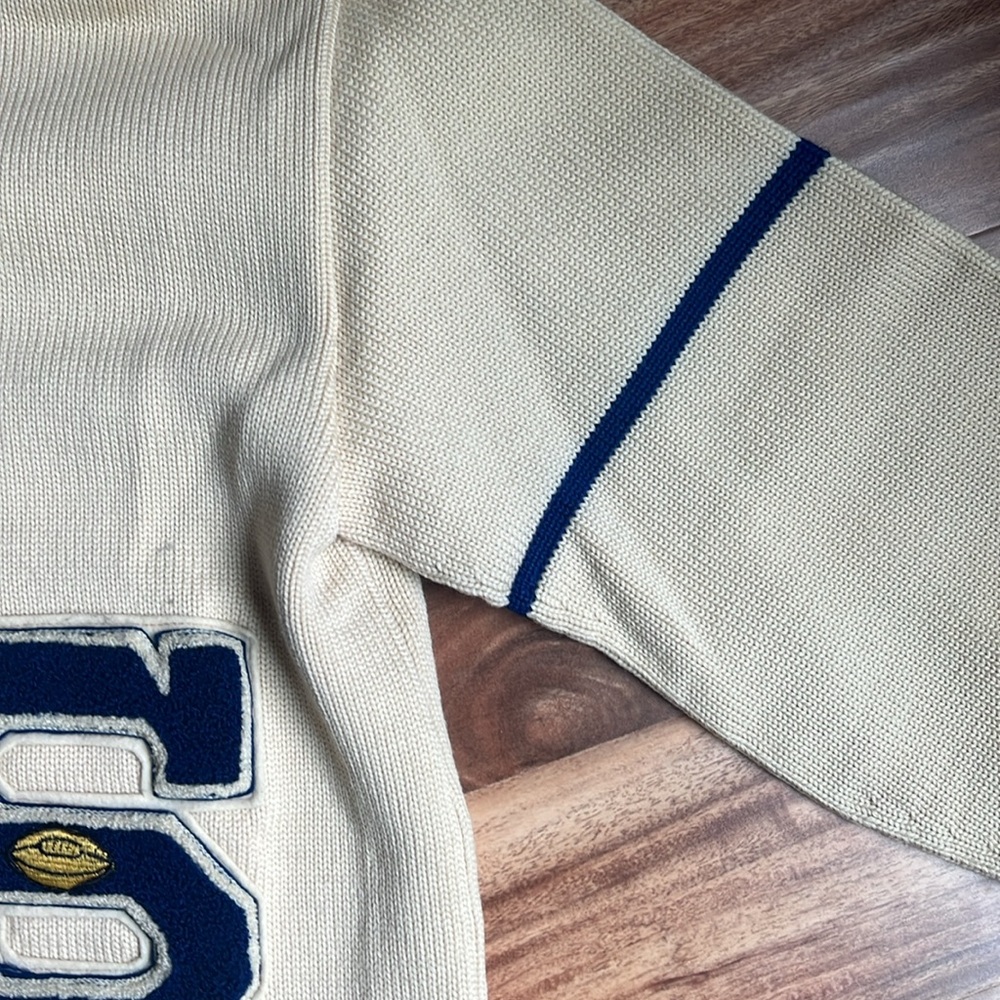 Vintage Wool Football Varsity Letterman Sweater L - Picture 5 of 10